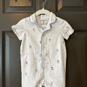 Petite Plume Sailboat Romper – 3–6 Months
